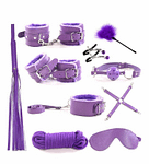 10pcs SM Bondage Roleplay Sex Kit Purple