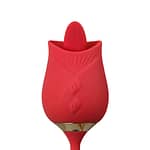 Silicone Rose Clitoral Licking Wiggling Finger Vibrator