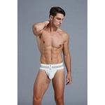 European Classic Design High-Rise White Jockstrap – White