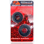 Oxballs Truckt 2 Piece Cock Rings - Night Black