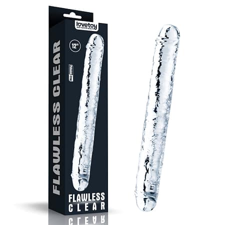 Lovetoy Flawless 12'' Clear Double Dildo