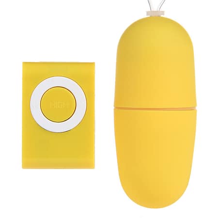Wireless Remote Control Vibrating Egg - Yellow