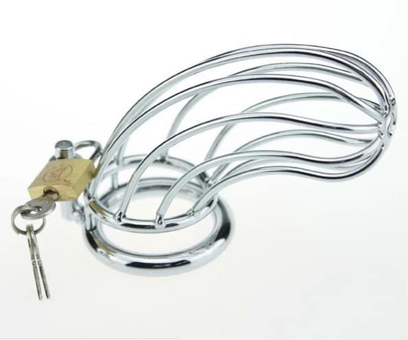 Stainless Steel Penis Ring Chastity Device 4