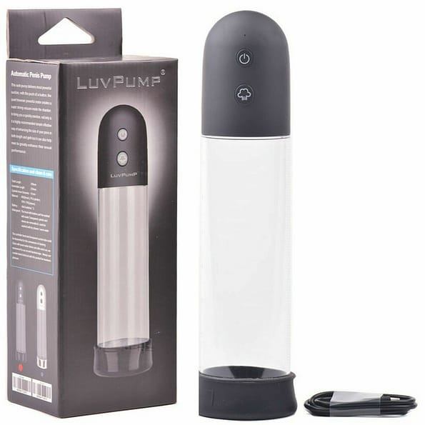 Rechargeable Automatic Penis Pump with Black Sleeve + Free Cock Ring 4