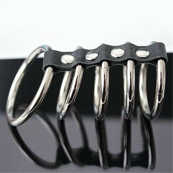 Chastity Cockring – Stainless Steel Cock Rings 5 Rings 3