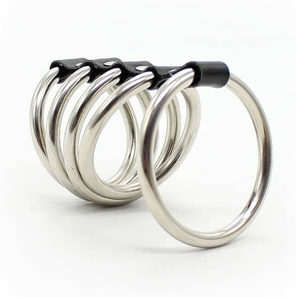 Chastity Cockring – Stainless Steel Cock Rings 5 Rings 2
